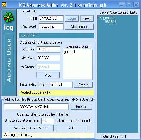 ICQ Advanced Adder